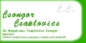 csongor csaplovics business card